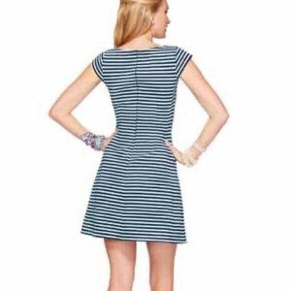 Lilly Pulitzer Blue&White Stripe Briella Fit&Flare Dress Sz.S - Picture 3 of 16